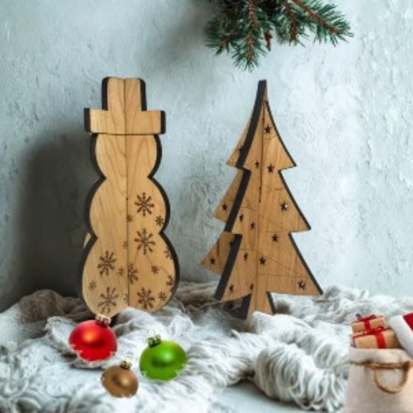 3D Cherry Christmas Snowman