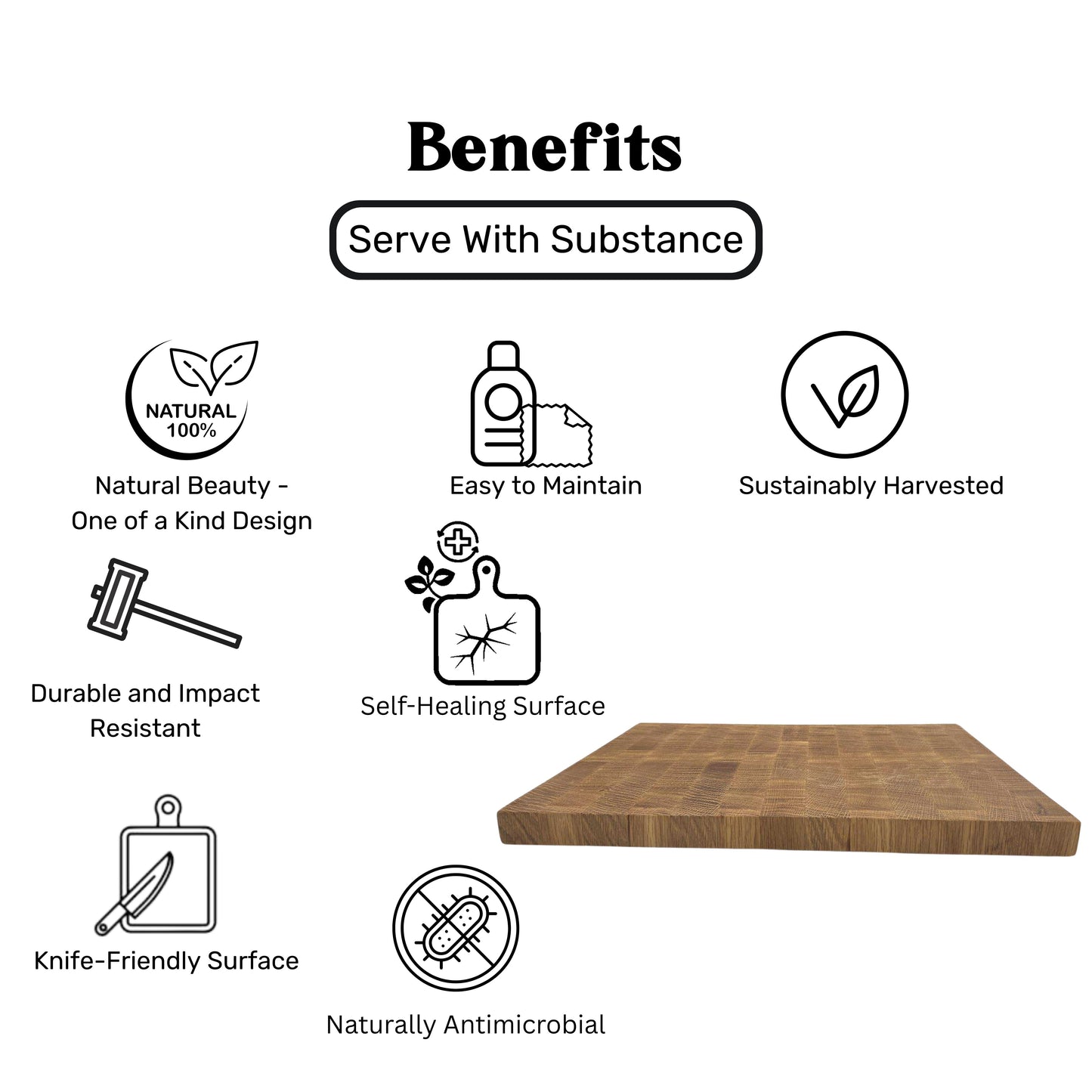 White Oak End Grain Cutting Board