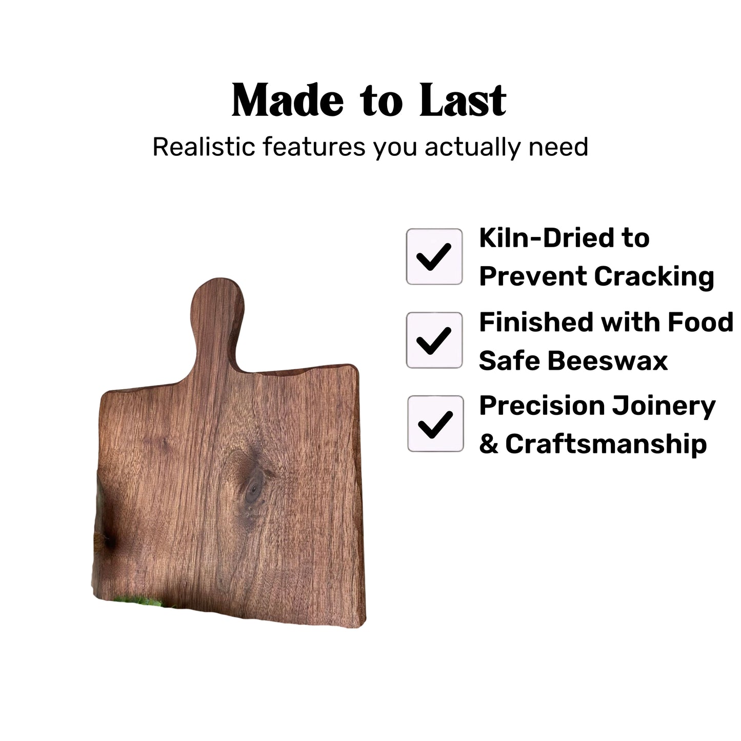 Square Wood Serving Board