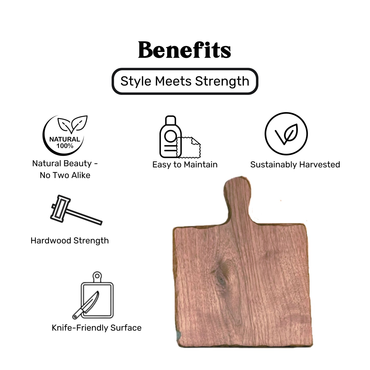 Square Wood Serving Board