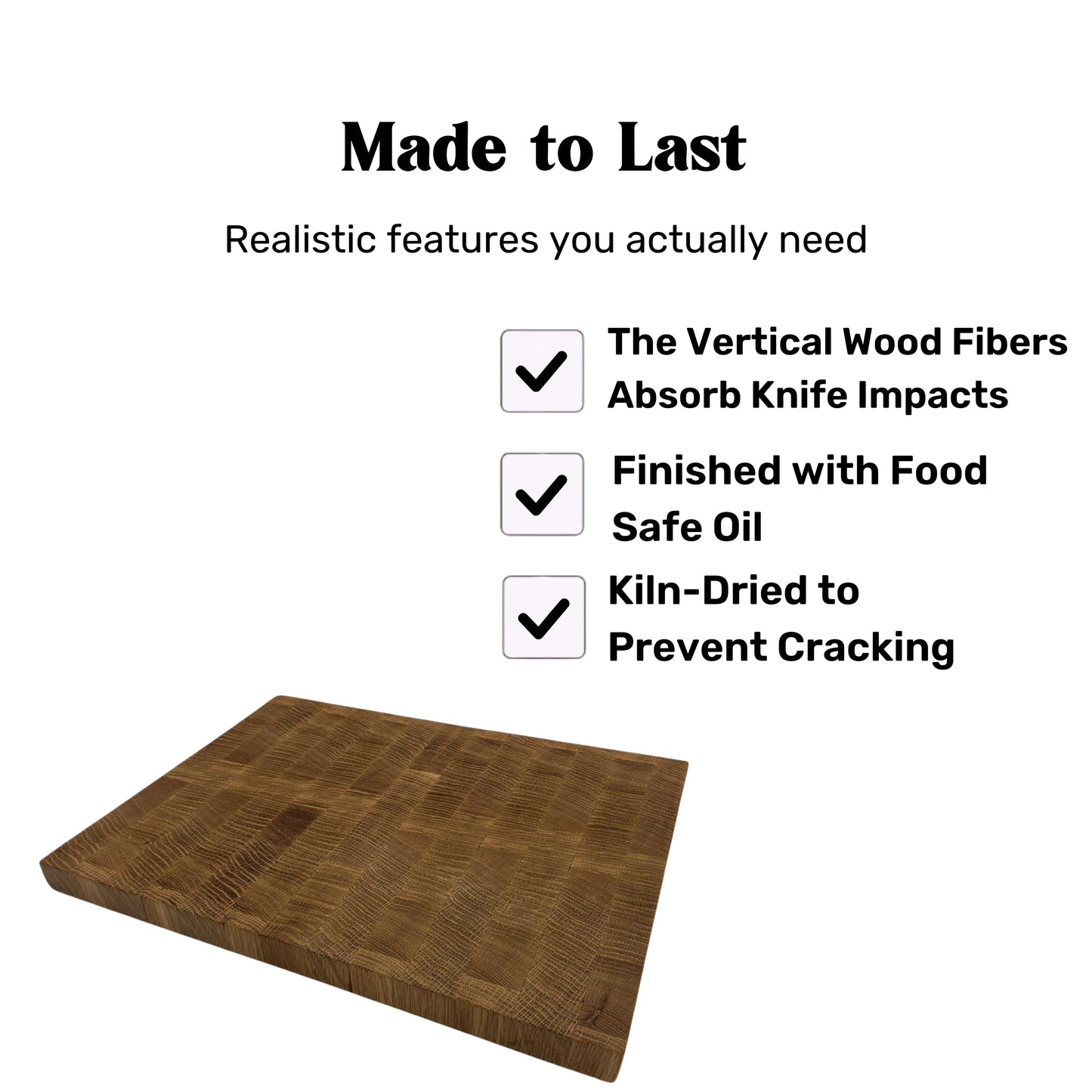 White Oak End Grain Cutting Board