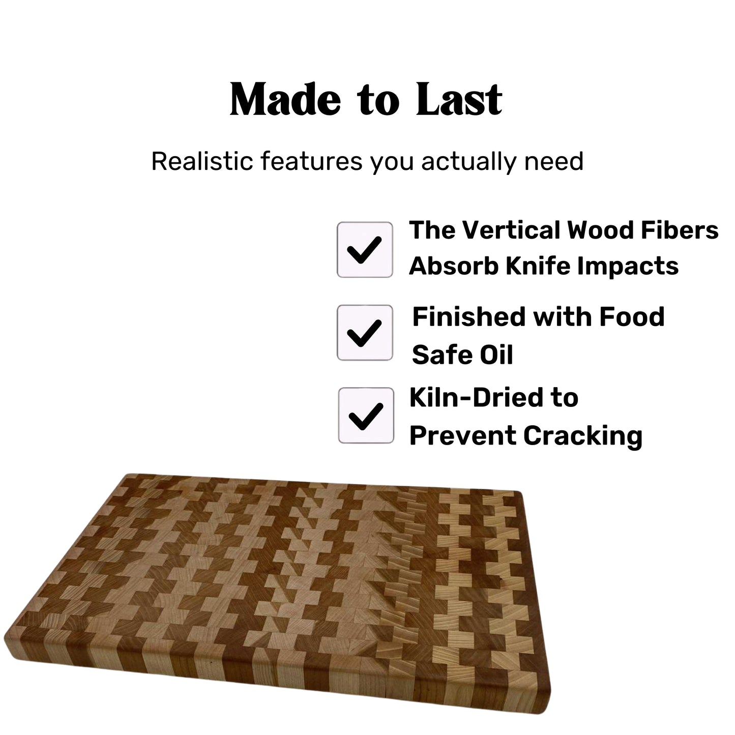 Cherry & Grey Elm End Grain Serving Board