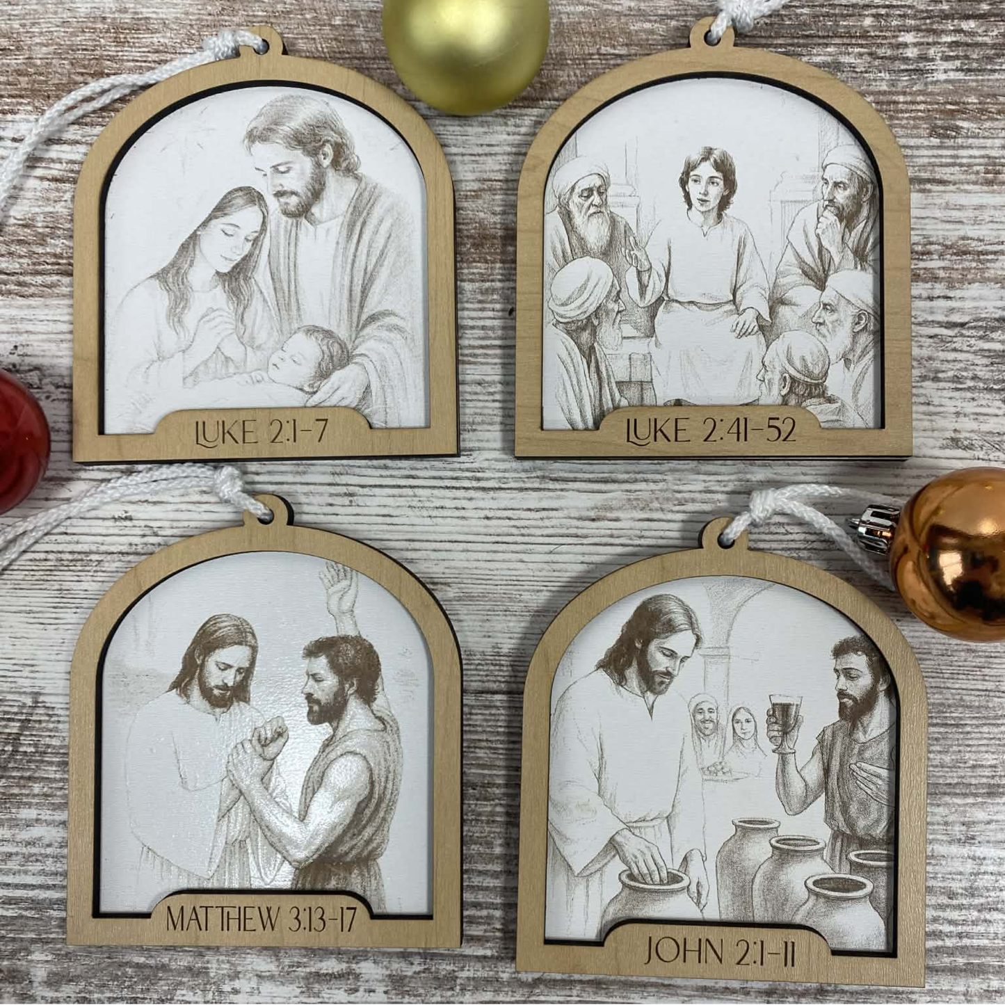 Life of Jesus ornaments