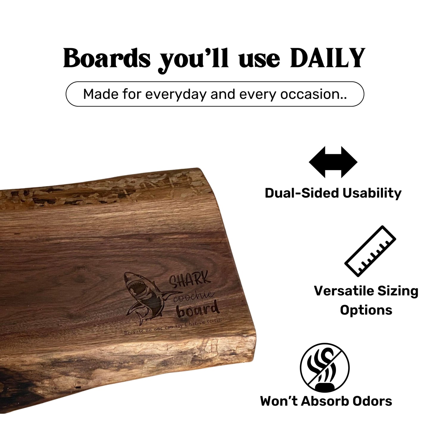 Walnut Live Edge Serving Board