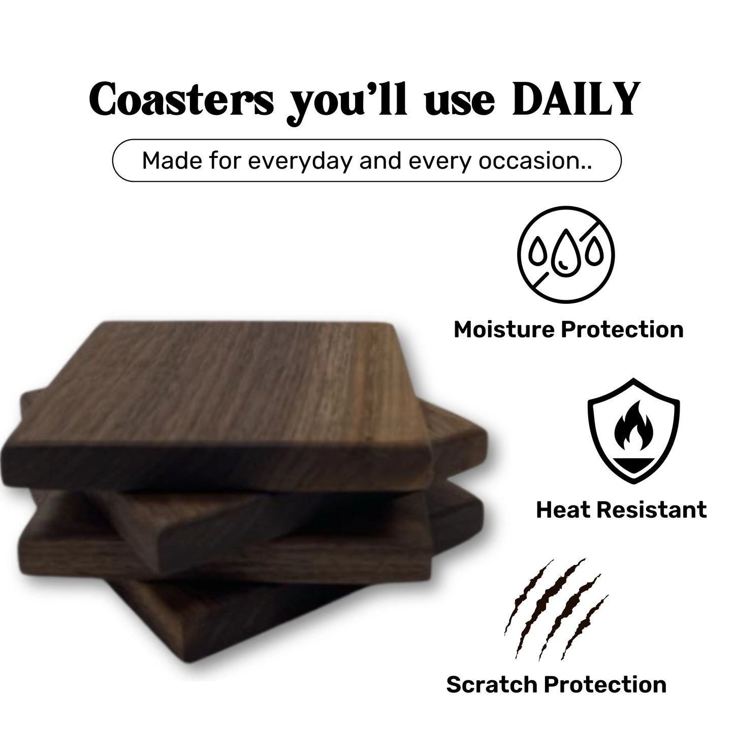 Walnut Wood Coasters