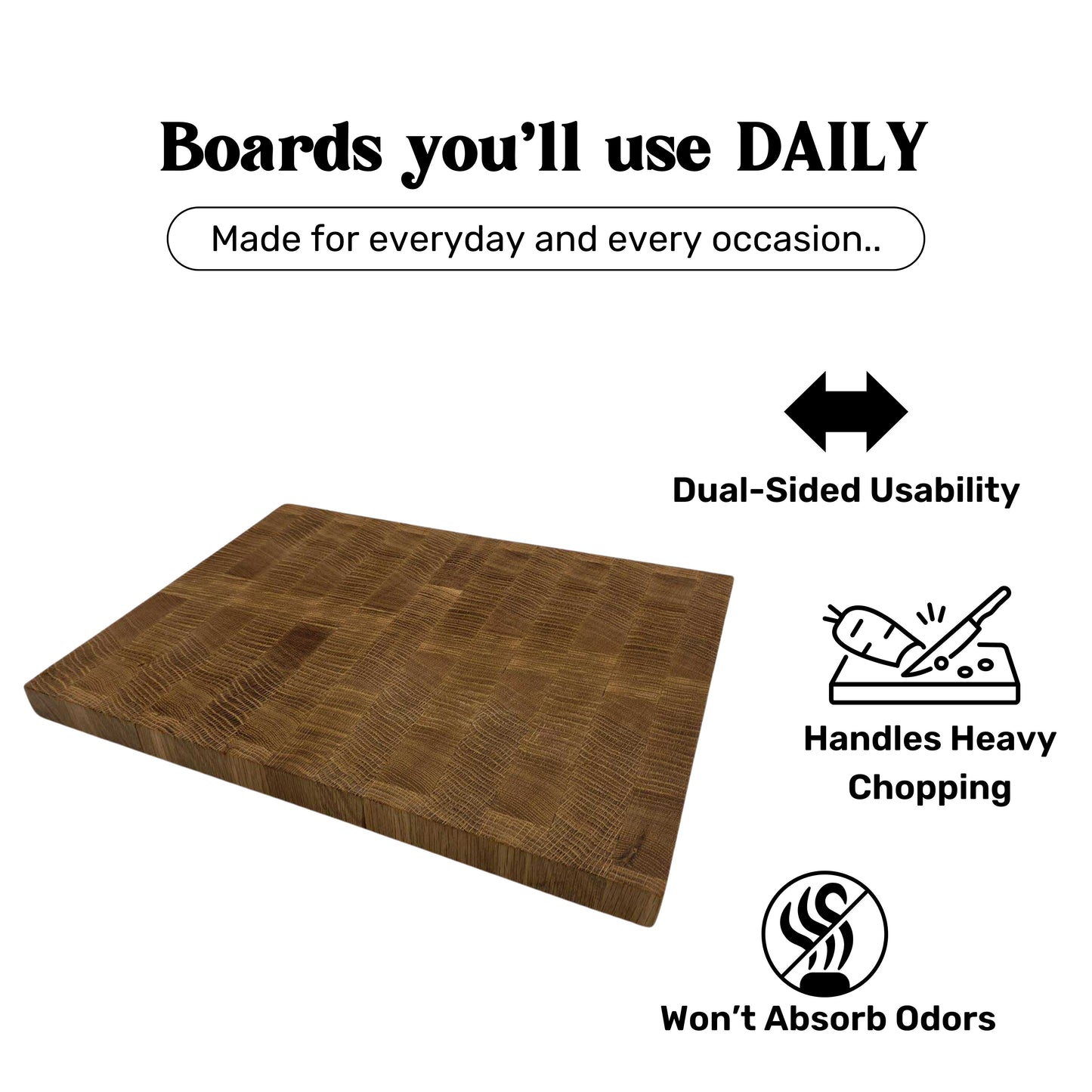 White Oak End Grain Cutting Board