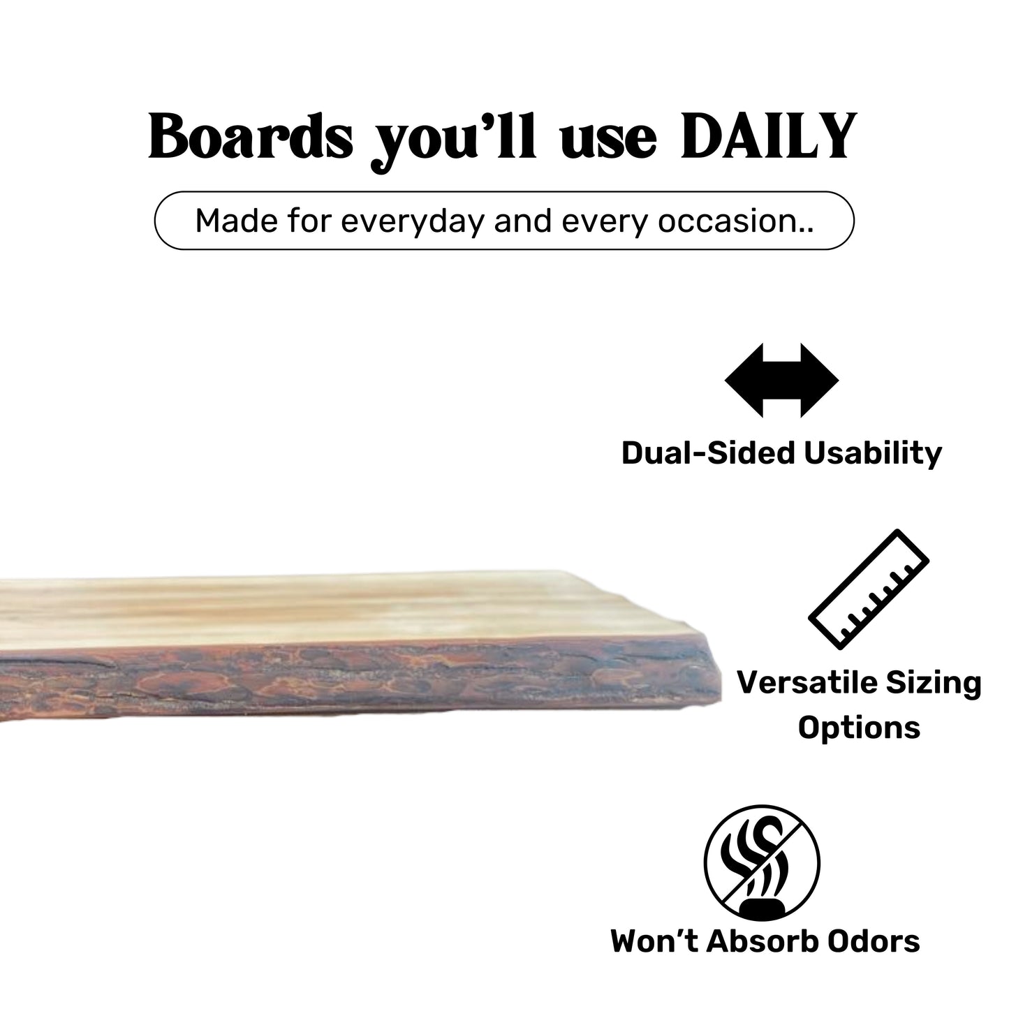Wormy Maple Live Edge Serving Board