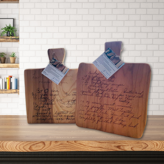 Custom Engraved Wood Recipe Boards