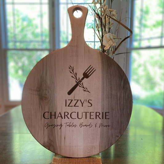 Round Serving Board Custom Engraved