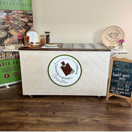 Premium Layered Acrylic Mobile Cart Sign