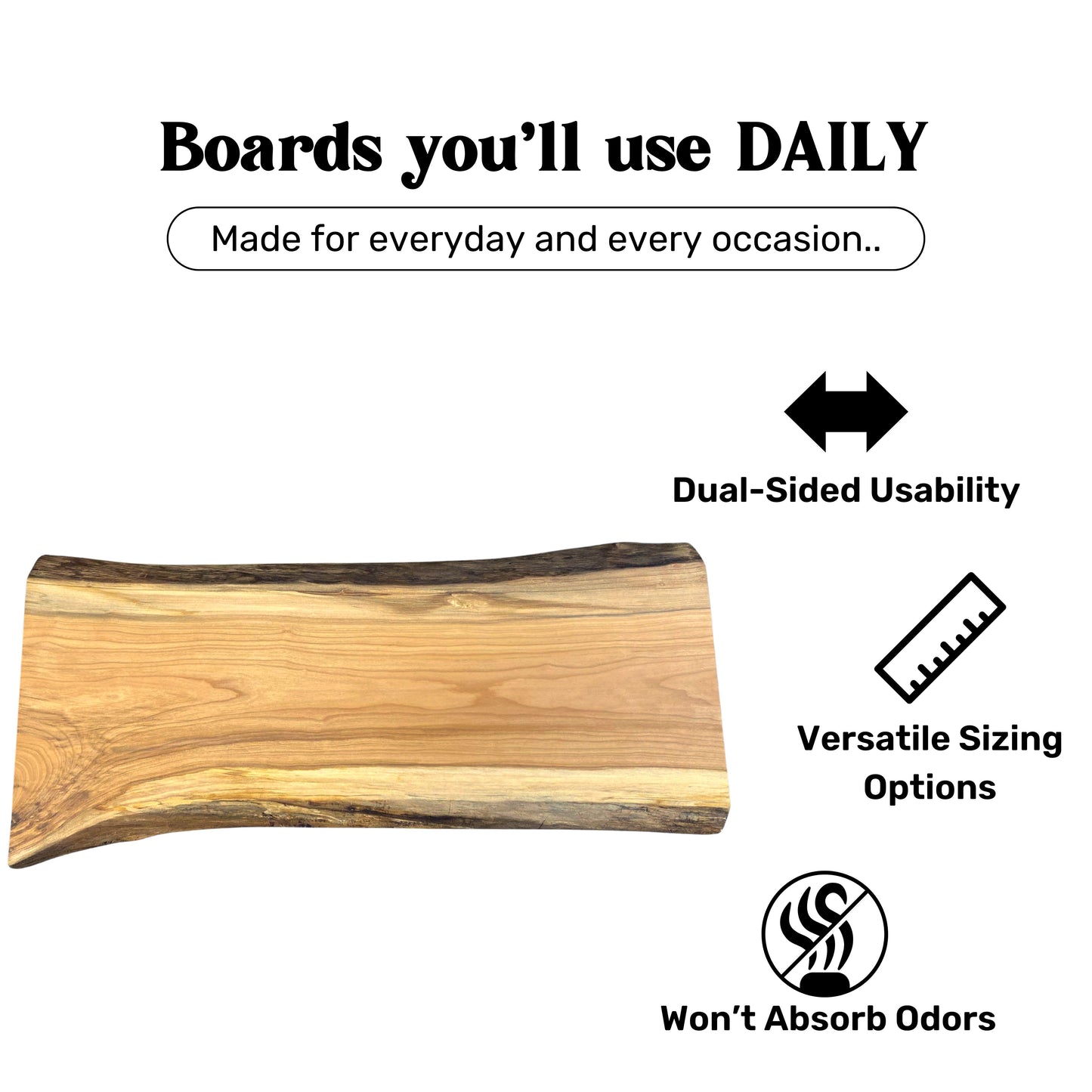 Cherry Live Edge Serving Board