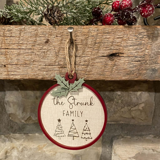 Tree Family Name Ornament