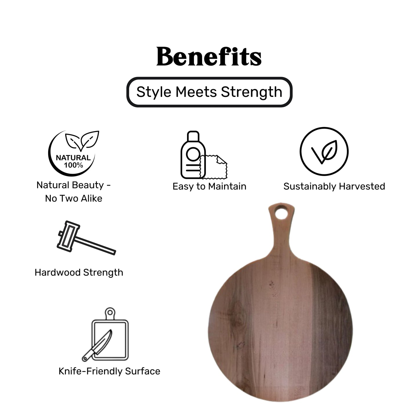 Round Serving Board Custom Engraved
