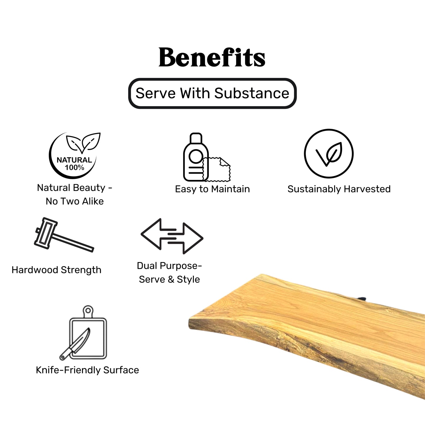 Cherry Live Edge Serving Board