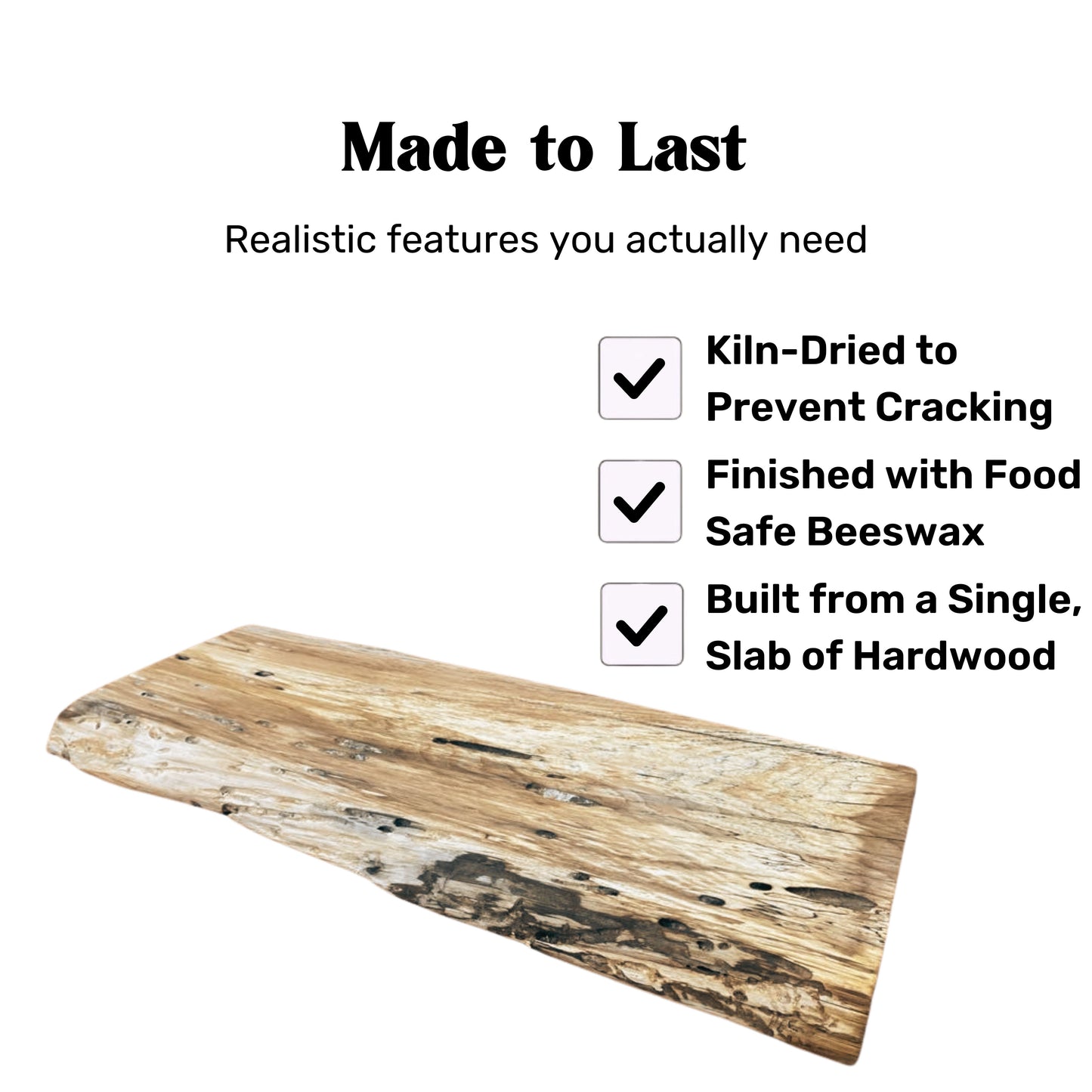 Ash Live Edge Serving Board