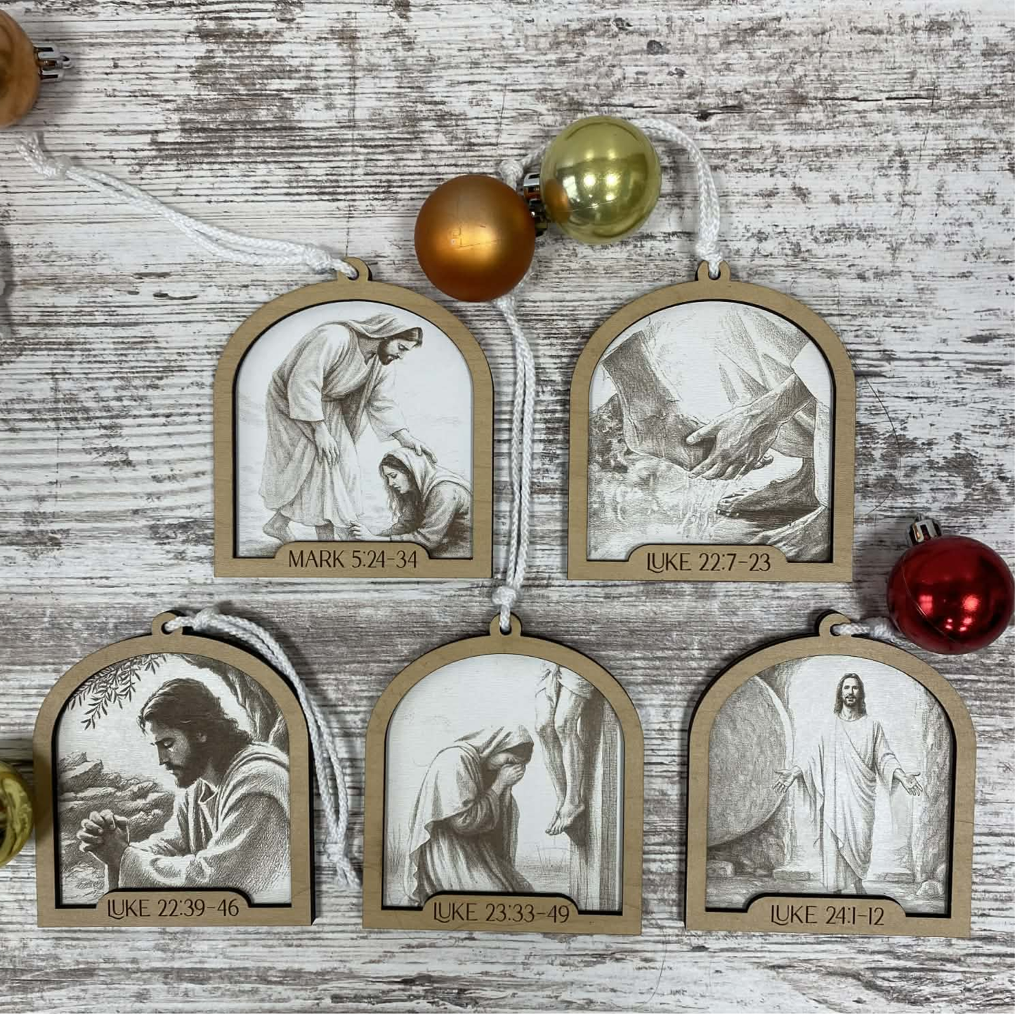 Life of Jesus ornaments