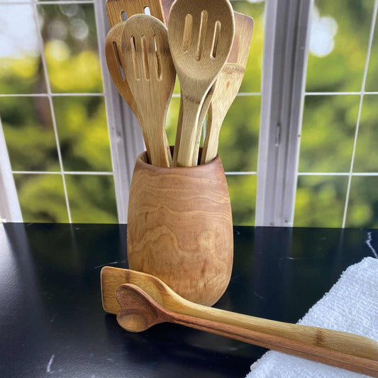 Wood Kitchen Crock